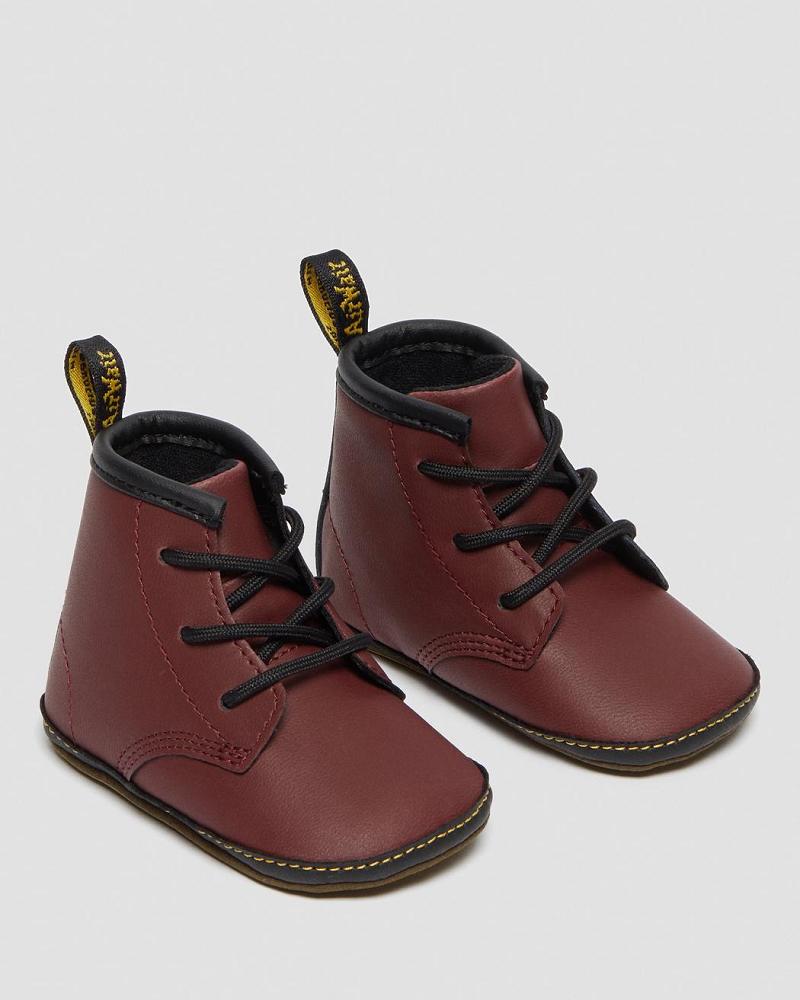 Botas Casuales Dr Martens Newborn 1460 Auburn Cuero Booties Niños Rosas Rojos | MX 160OKI